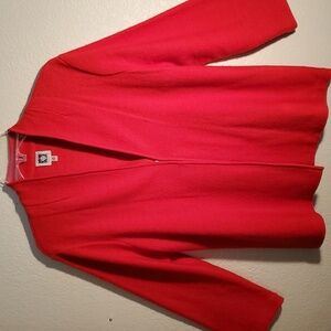 ❤️ANNE KLEIN KNIT RED JACKET SIZE M